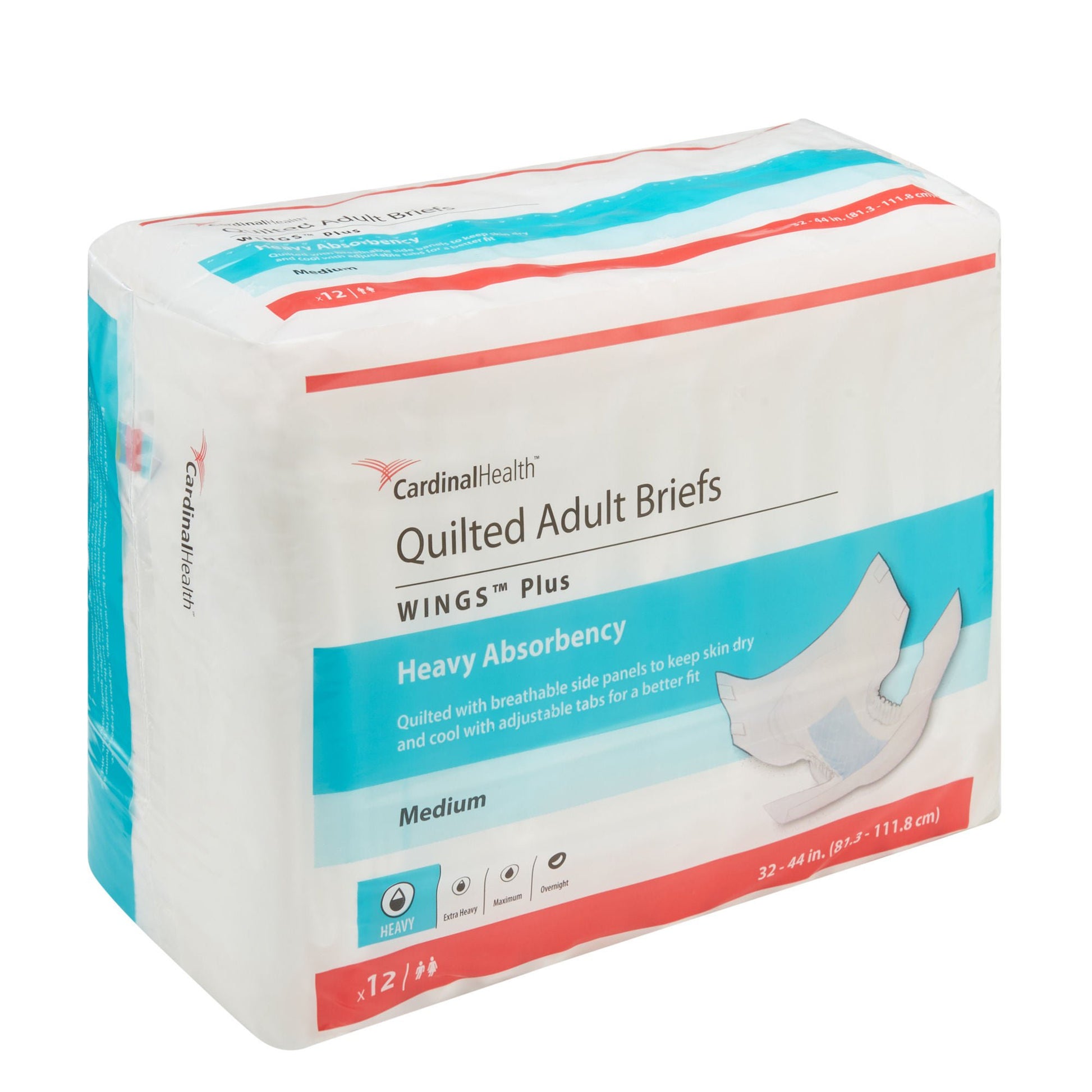 Wings™ Plus Quilted Heavy Absorbency Incontinence Brief