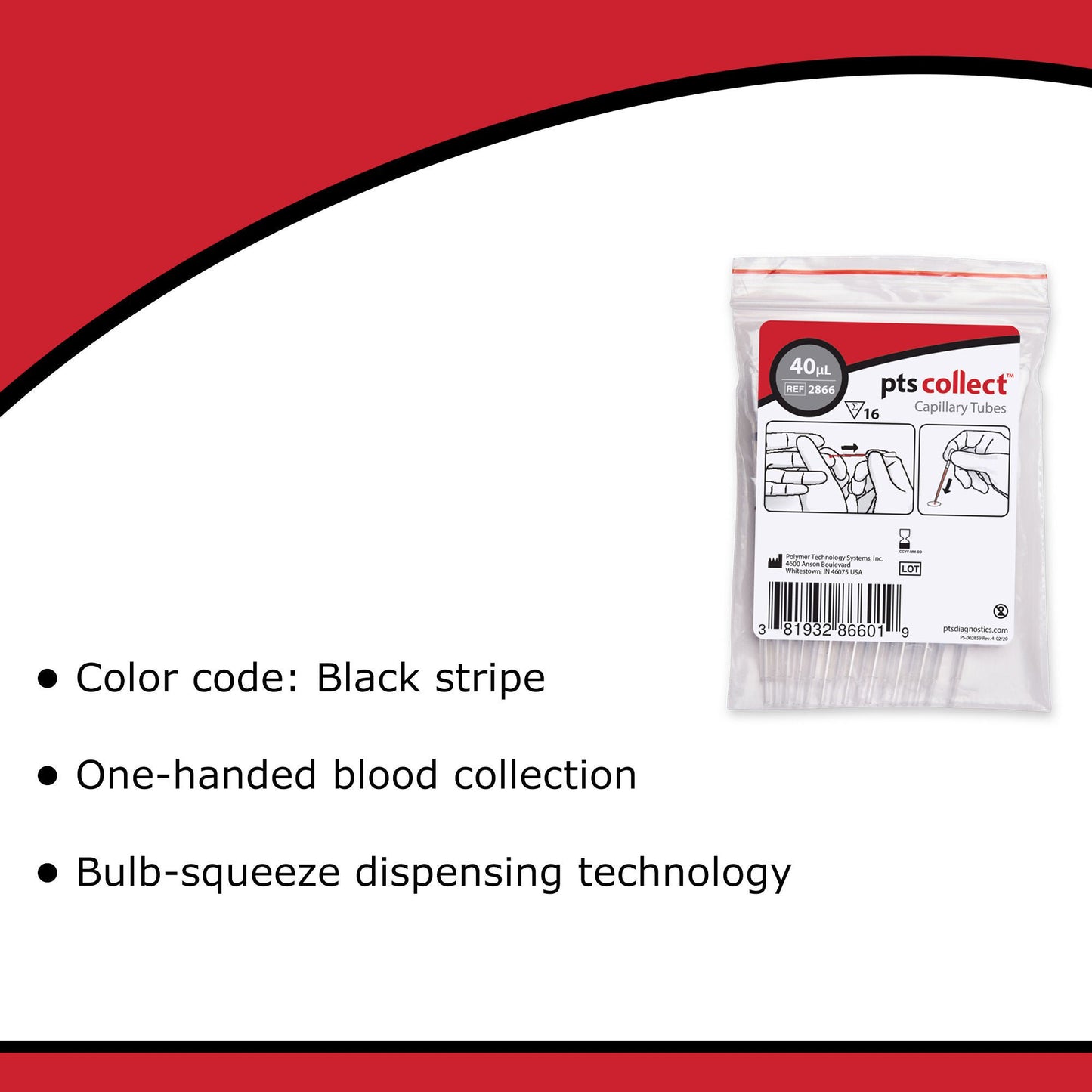 PTS Diagnostics Capillary Blood Collection Tube