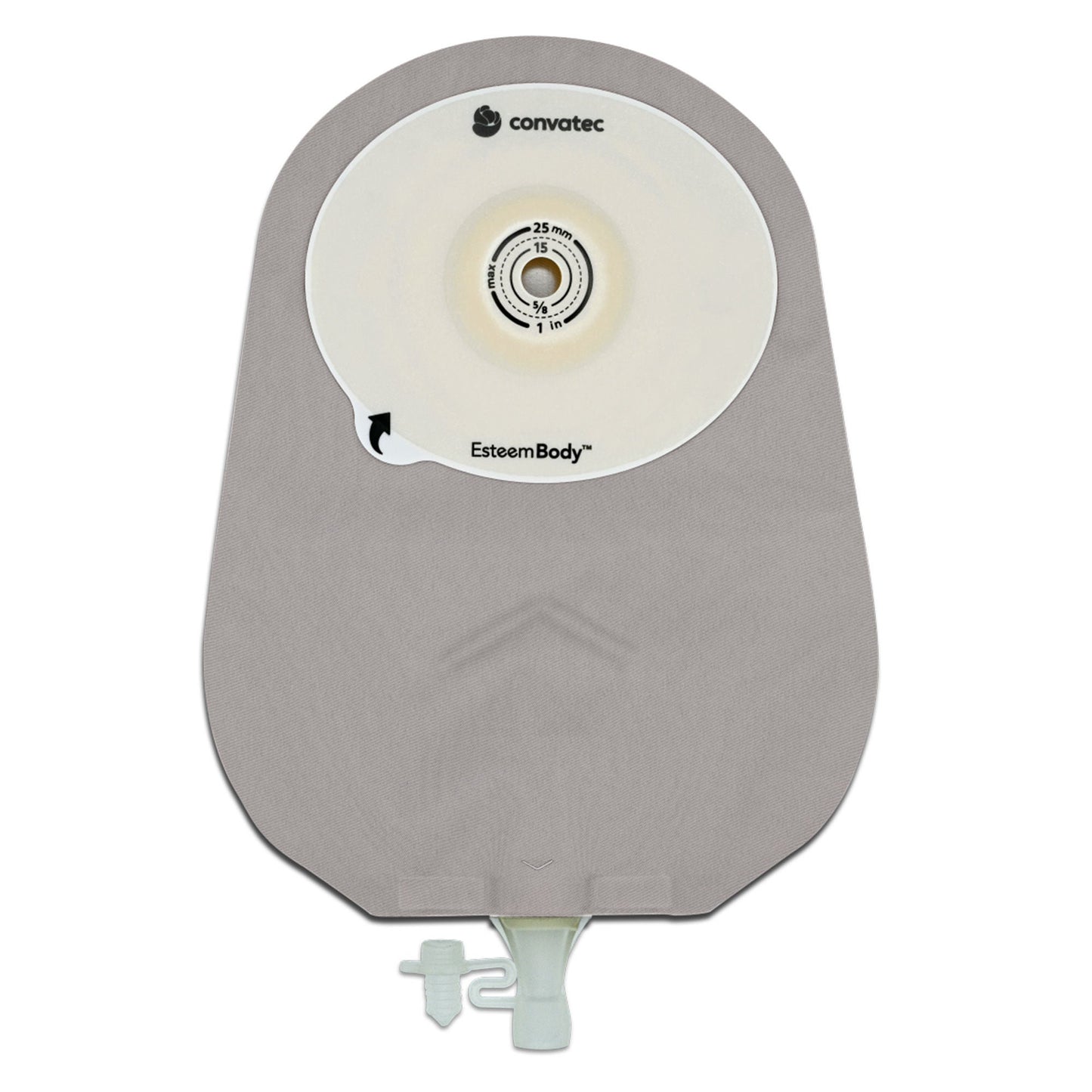 Esteem Body™ Soft Convex One-Piece Urostomy Pouch, Cut to Fit Stomas
