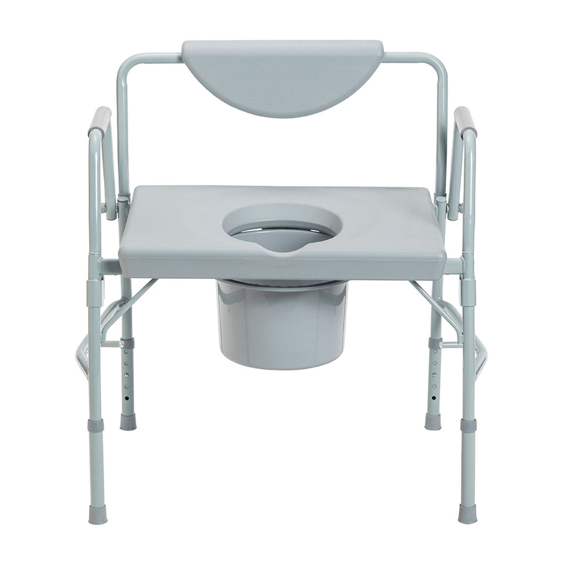 drive Commode Chair Drop Arms Steel Frame Back Bar 23-1/4 Inch Seat Width 1000 lbs. Weight Capacity