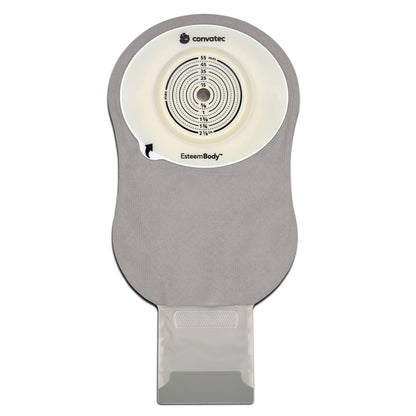 Esteem Body Ostomy Pouch One-Piece System Length Convex, Trim To Fit 10 to 25 mm Stoma Drainable