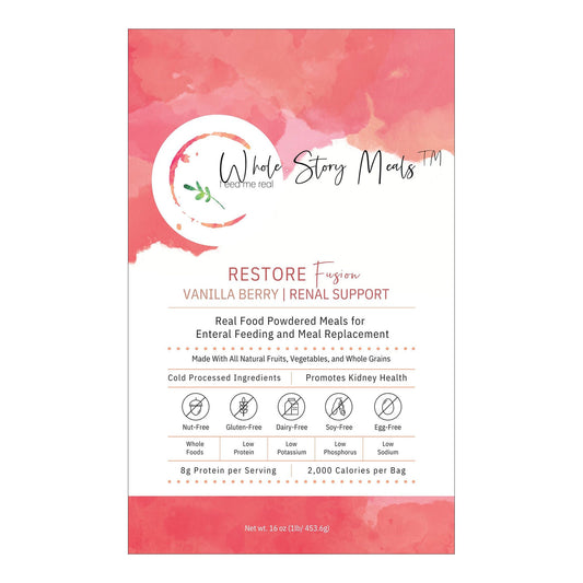 Restore Fusion Renal Support Oral Supplement Vanilla Berry Flavor Powder Pouch