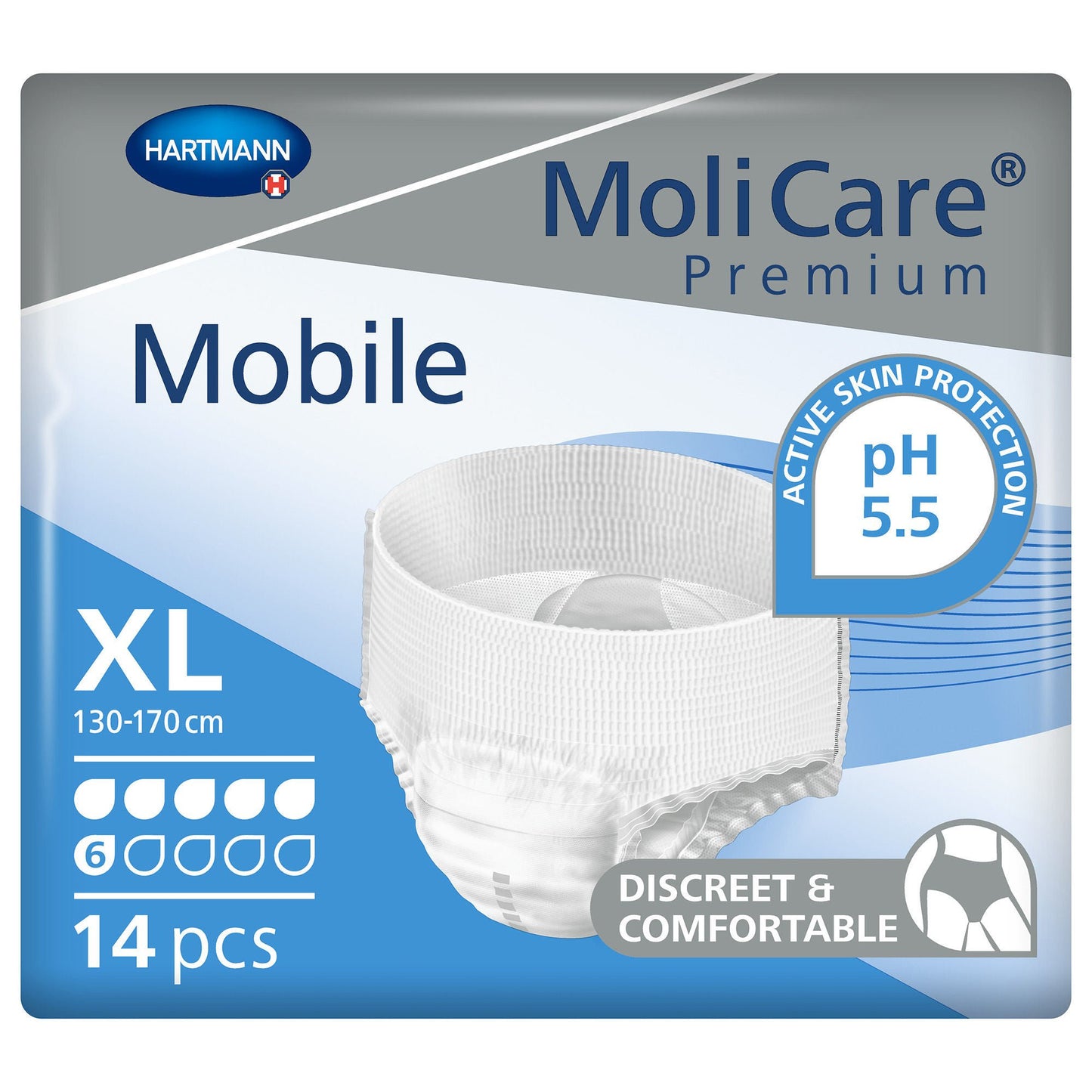 MoliCare® Premium Mobile 6 Drop Absorbency Incontinence Underwear, Extra Large