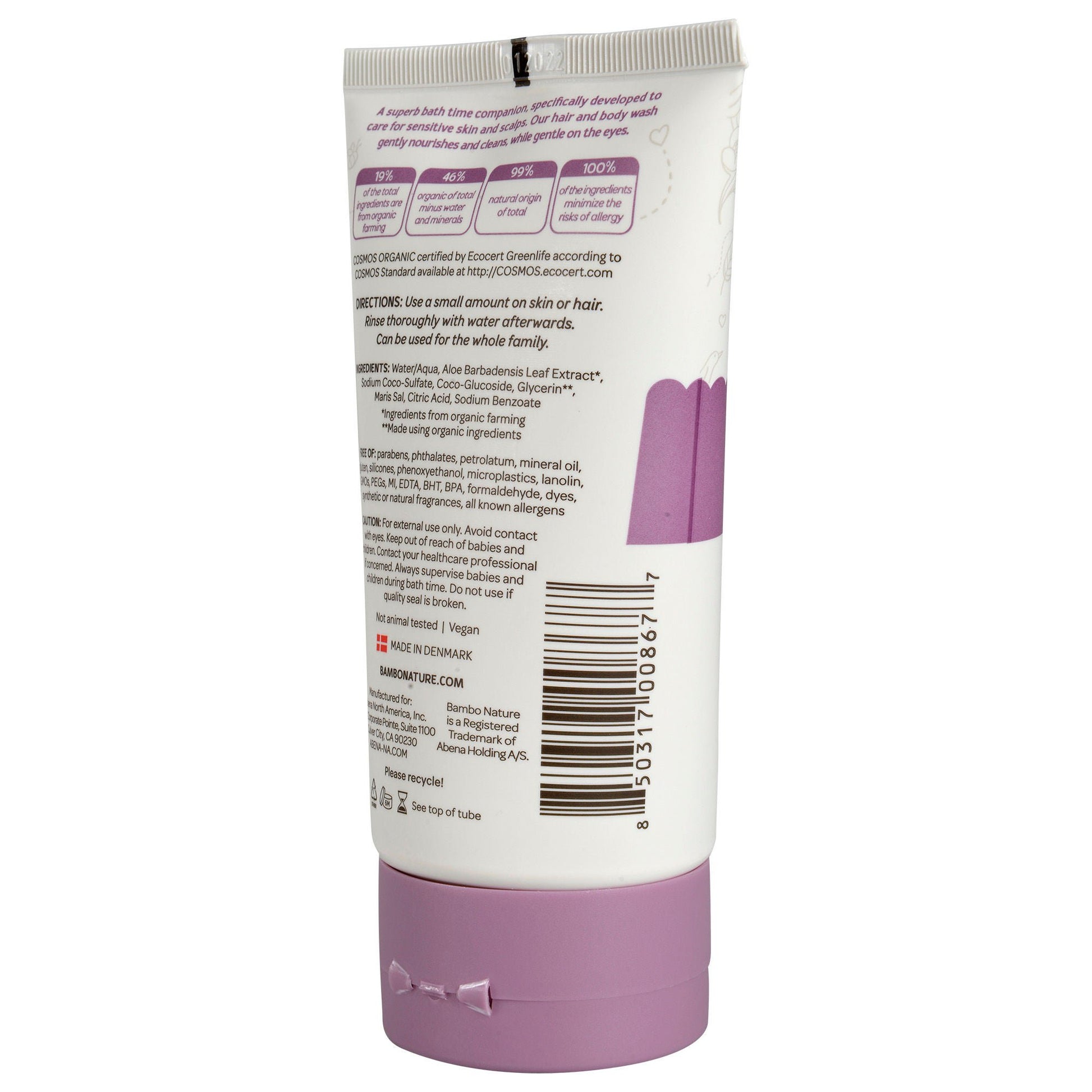 Bambo® Nature Bath Buddy Hair and Body Wash for Babies, Unscented, Tube