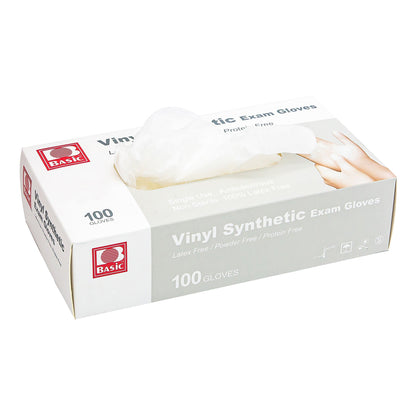 Basic® Vinyl Exam Gloves, White - view 2
