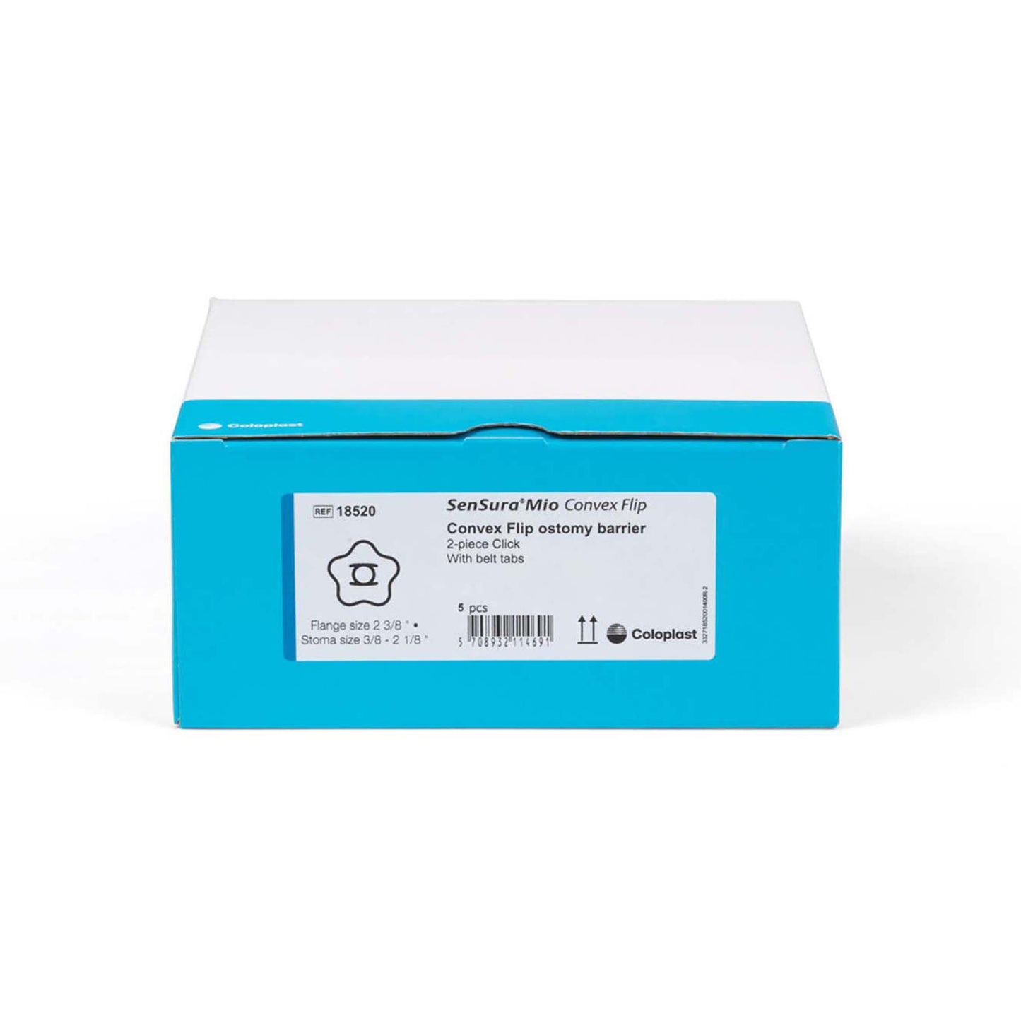 SenSura® Mio Convex Flip Ostomy Barrier, Trim to fit Stoma Openings