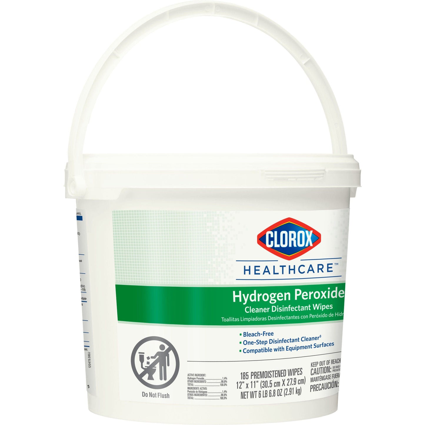 Clorox Healthcare® Hydrogen Peroxide Cleaner Disinfectant Wipes, Bucket, .