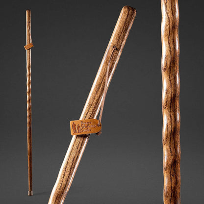 Brazos™ Twisted Oak Hitchhiker Handcrafted Walking Stick, 58-Inch, Brown