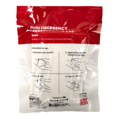 My Medic Trauma Pressure Dressing with Wrap Hook and Loop Closure White Sterile Standard Compression