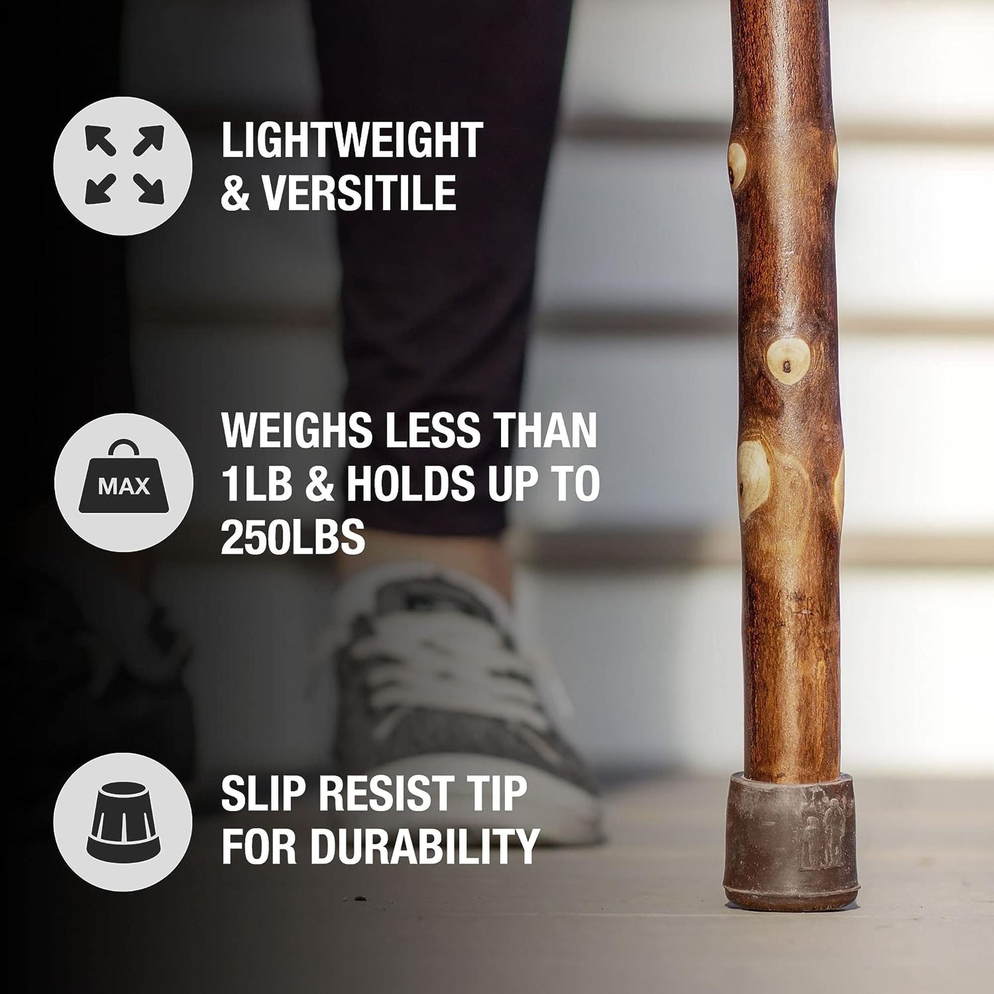 Brazos™ Maple Rustic Walking Stick, 55-Inch Height