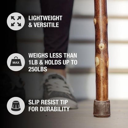 Brazos™ Maple Rustic Walking Stick, 55-Inch Height