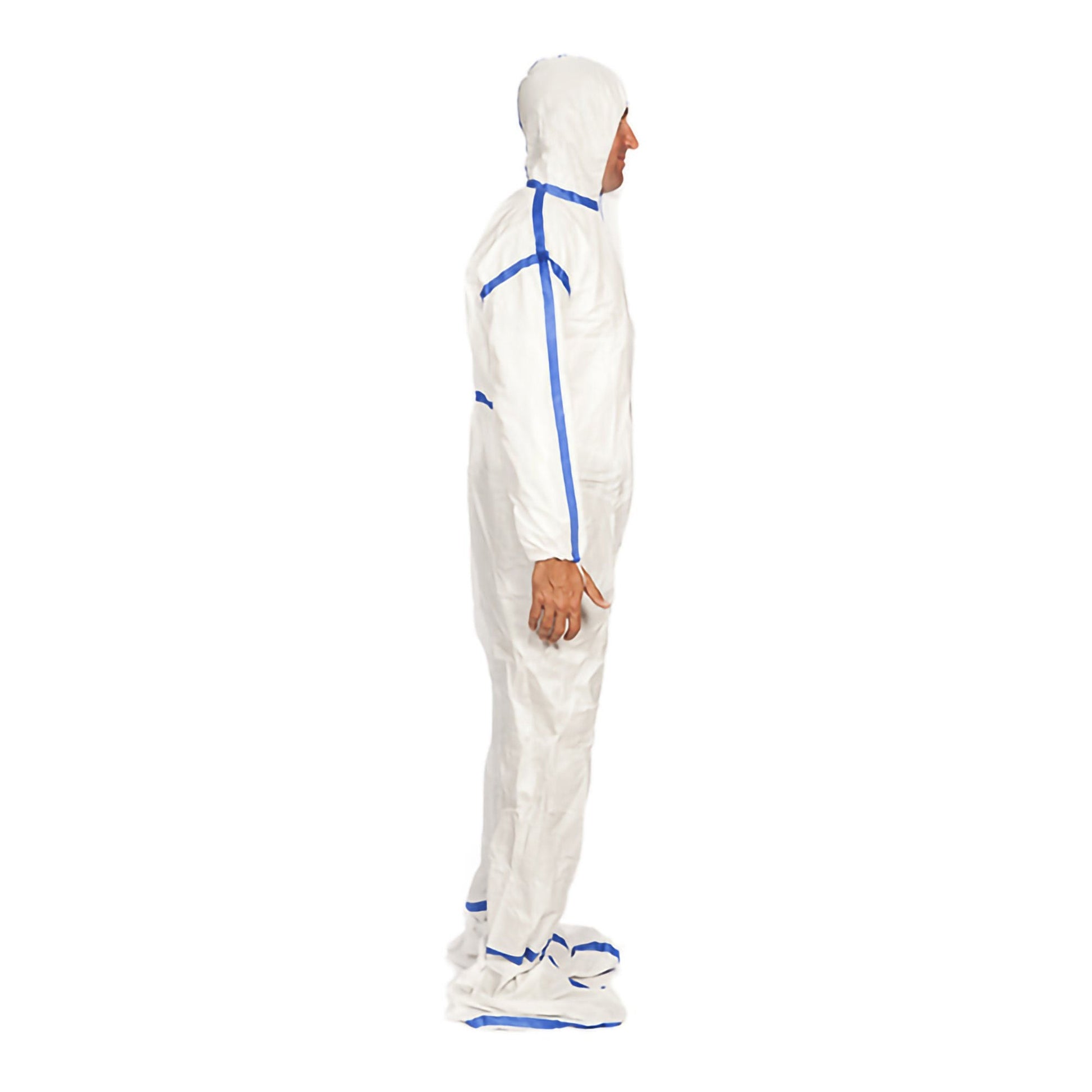 Cleanroom Coverall with Hood and Boot Covers X-Large White Disposable