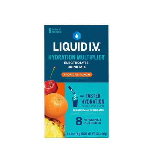 Liquid I.V. Hydration Multiplier Tropical Punch electrolyte drink mix stick pack, 0.56 oz