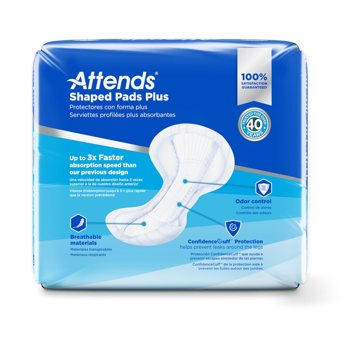 Attends® Shaped Bladder Control Pads, Plus