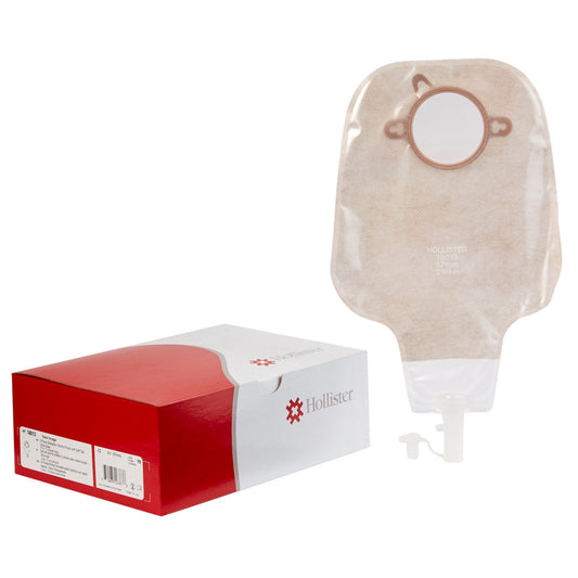 New Image™ 18013 2-Piece Ultra Clear Ostomy Pouch, Pre-cut to Fit , Red