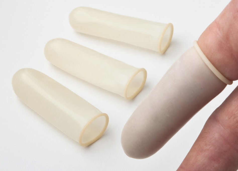 Tech-Med® Latex Finger Cots, White