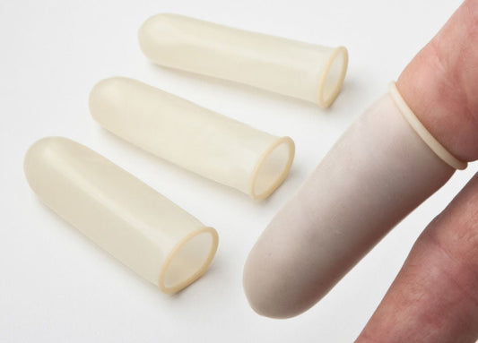 Tech-Med® Latex Finger Cots, White