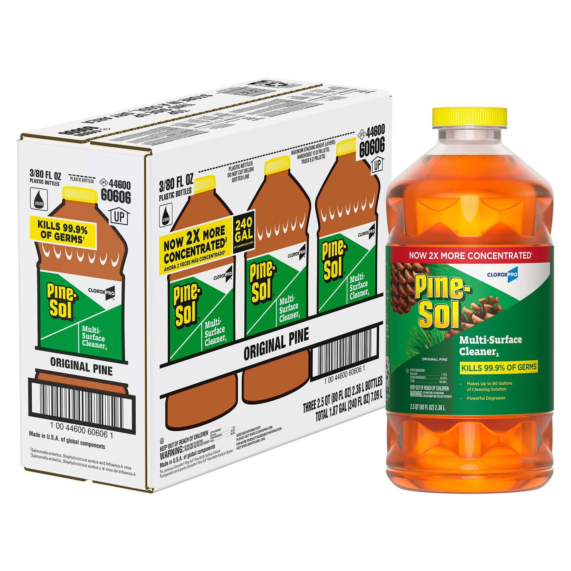 Pine-Sol Surface Disinfectant Cleaner Broad Spectrum Manual Pour Liquid Bottle Pine Scent
