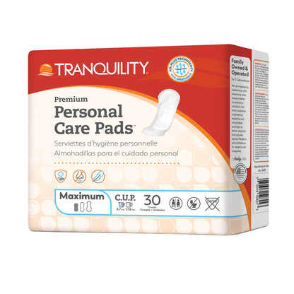 Tranquility Premium Maximum Bladder Control Pad 12 Inch Length Heavy Absorbency Super Absorbent Core