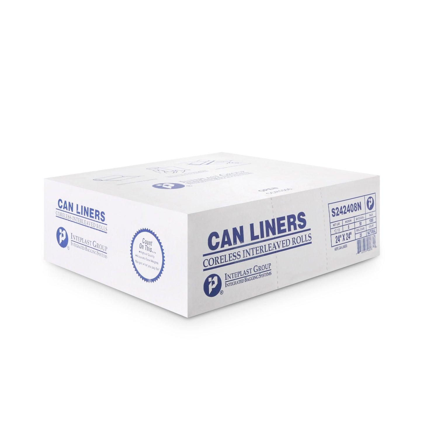 McKesson Light Duty Clear Trash Bag, 8 Mic Gauge