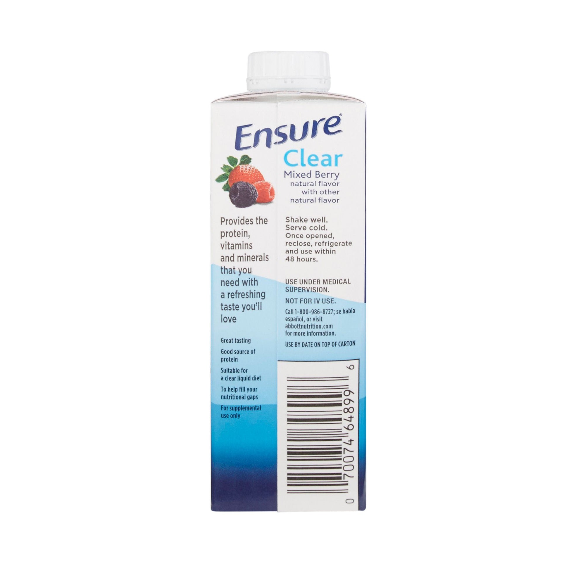 Ensure® Clear Therapeutic Nutrition, Mixed Berry, carton