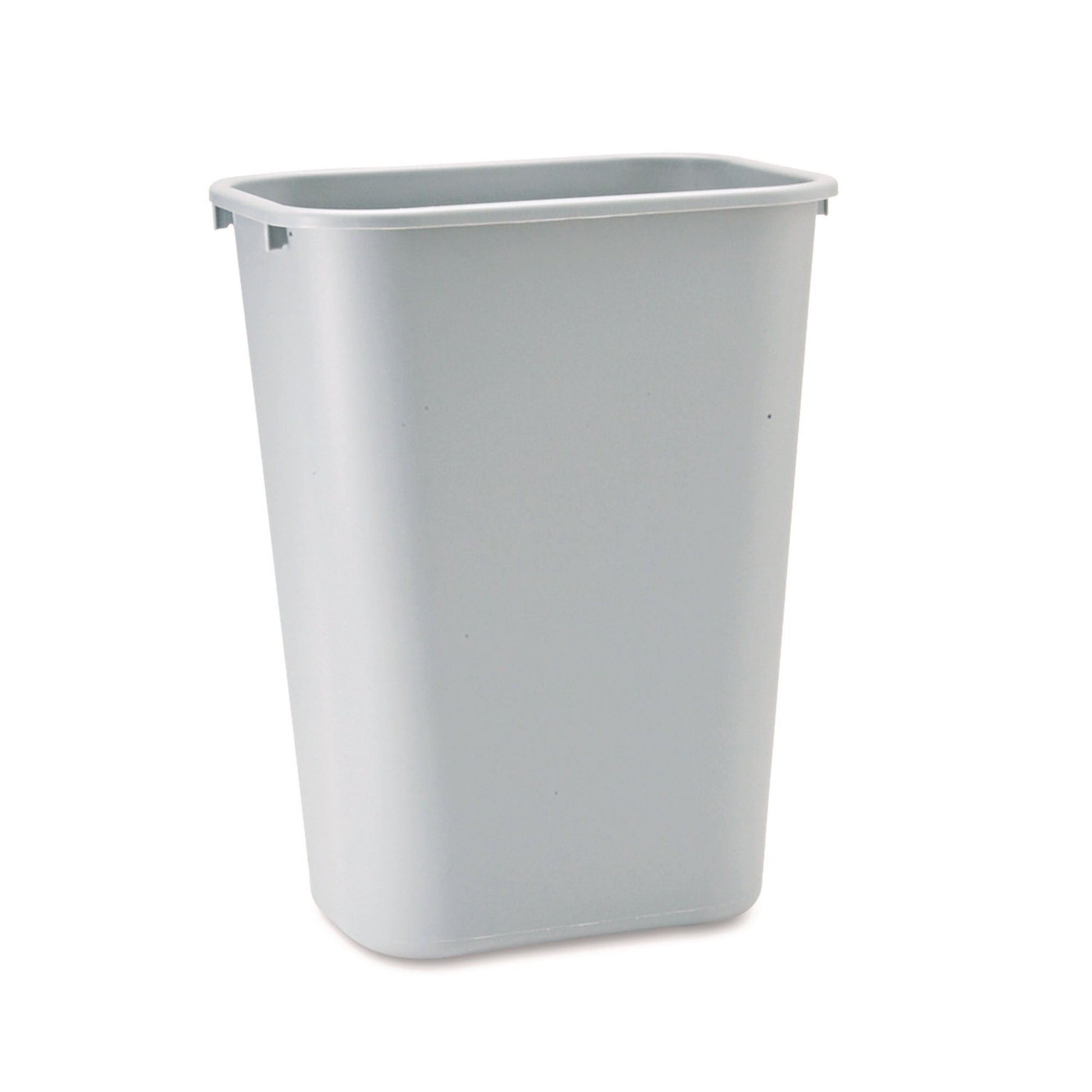 Deskside Trash Can / 10.25 gal. Gray LLDPE Rectangular
