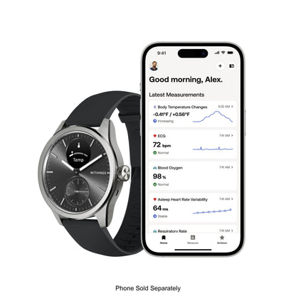 Withings ScanWatch 2 Smart Watch, 42mm, Black