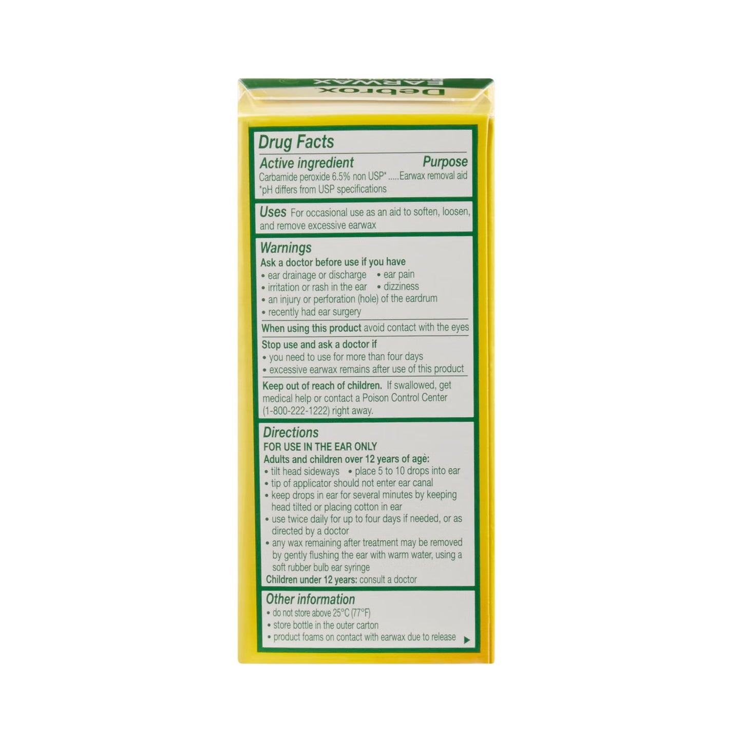 Debrox® Earwax Removal Aid, Half-Ounce Bottle