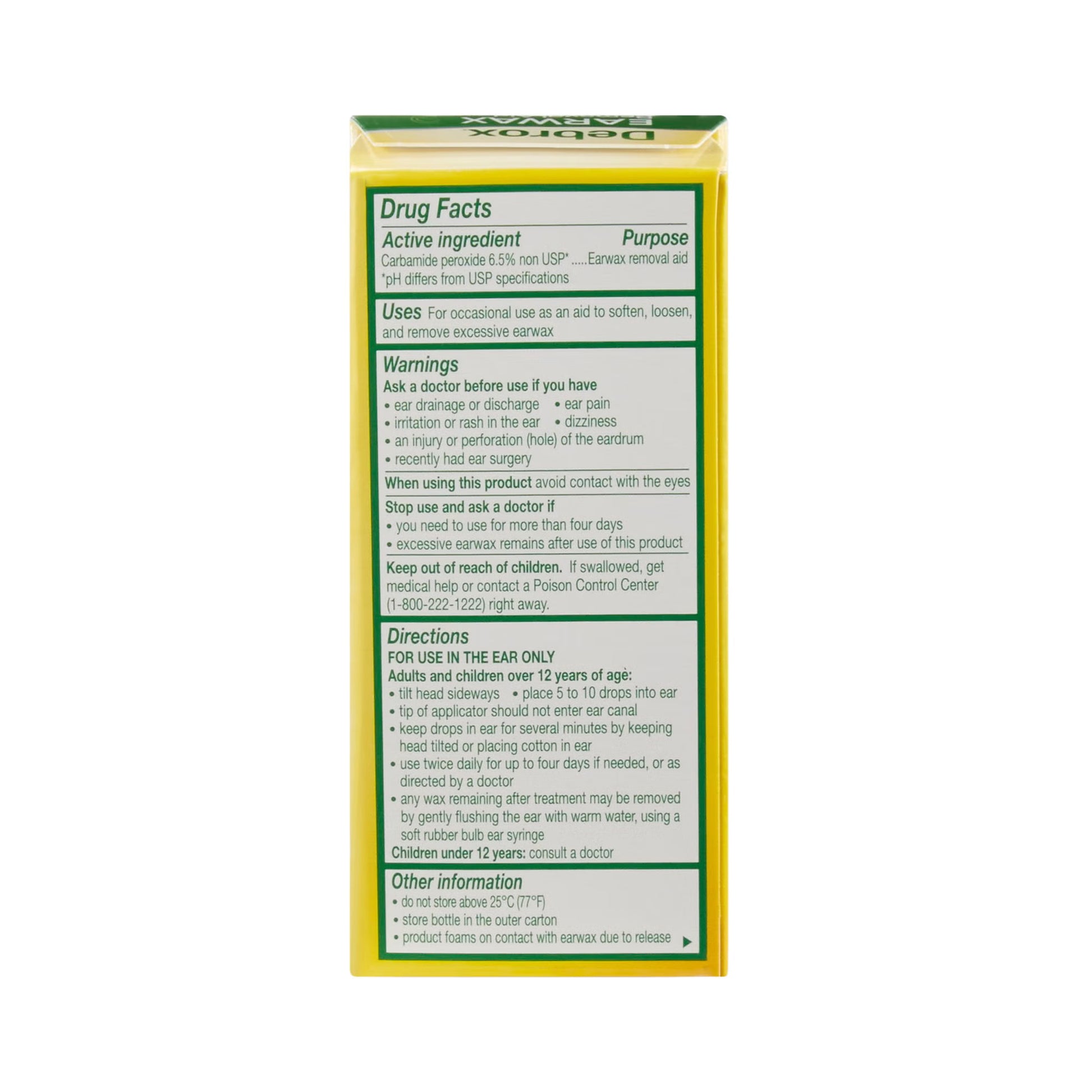 Debrox® Earwax Removal Aid, Half-Ounce Bottle