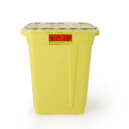 BD Chemotherapy Waste Container Yellow Base 23-1/2 H X 20 W X 14-3/4 D Inch Vertical Entry