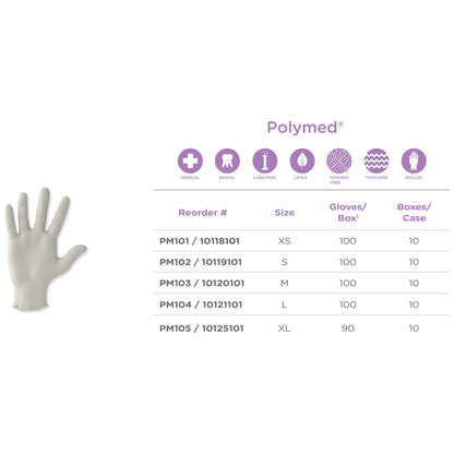 Polymed® Latex Exam Gloves, Ivory - view 8