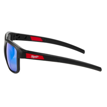 Milwaukee Polarized Full Frame Safety Glasses with Removable Side Shields – Blue Mirrored Dual Coat Lenses 48-73-2511