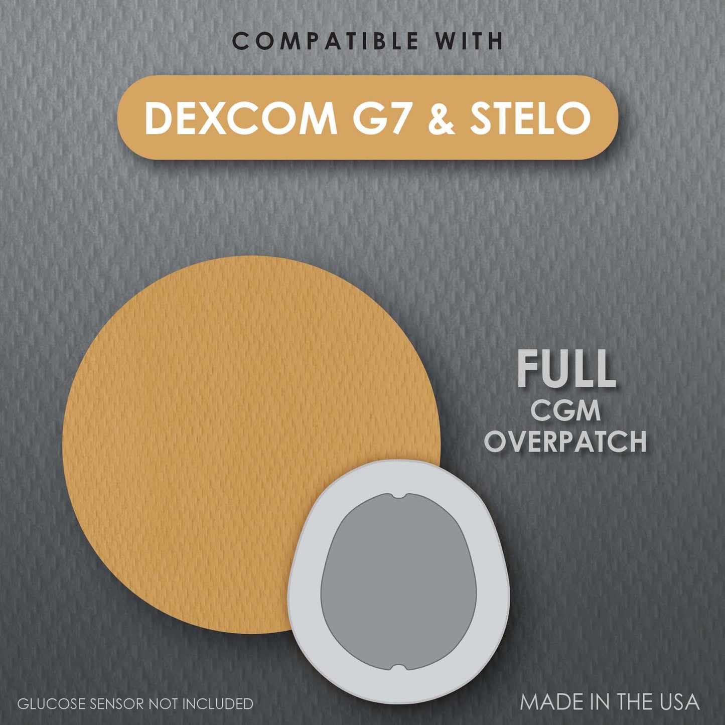CoverGuard Sensor Overpatch Tan For Dexcom G7 Sensor