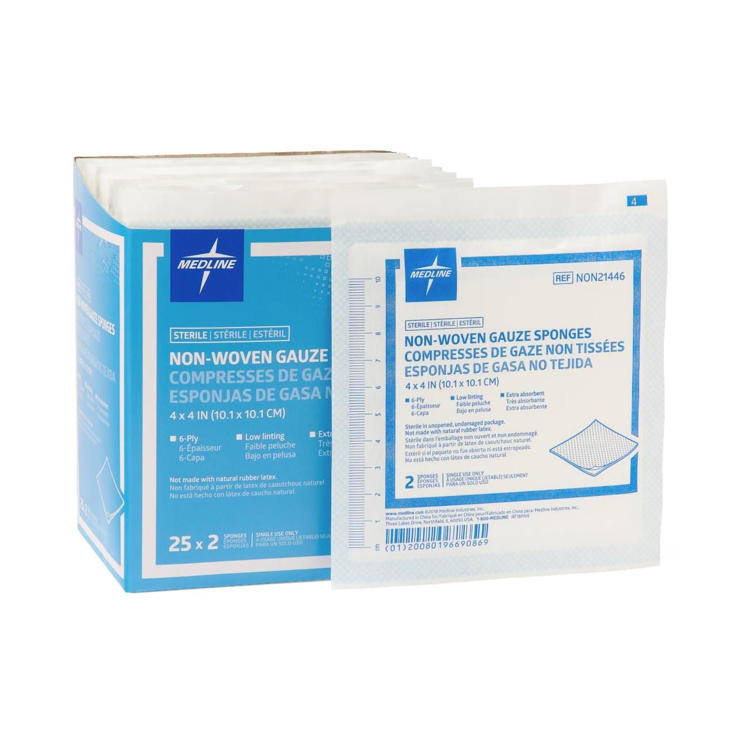 Avant Gauze® Sterile Nonwoven Sponge, 6-Ply
