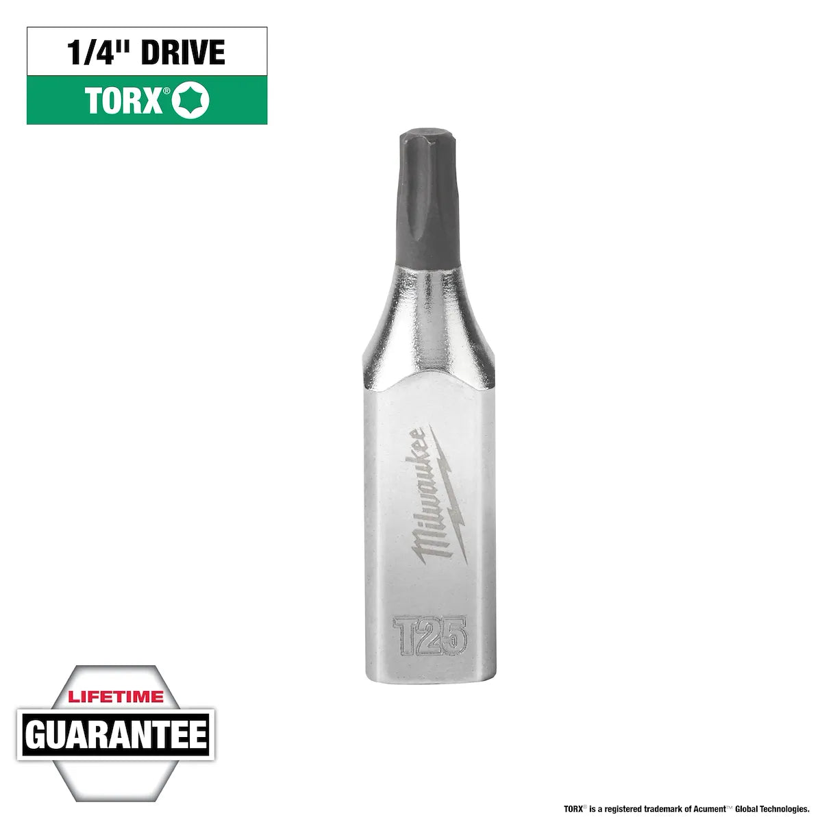 Milwaukee 1/4" Drive T25 TORX Bit Socket 45-34-1004 | 1/4 in Drive