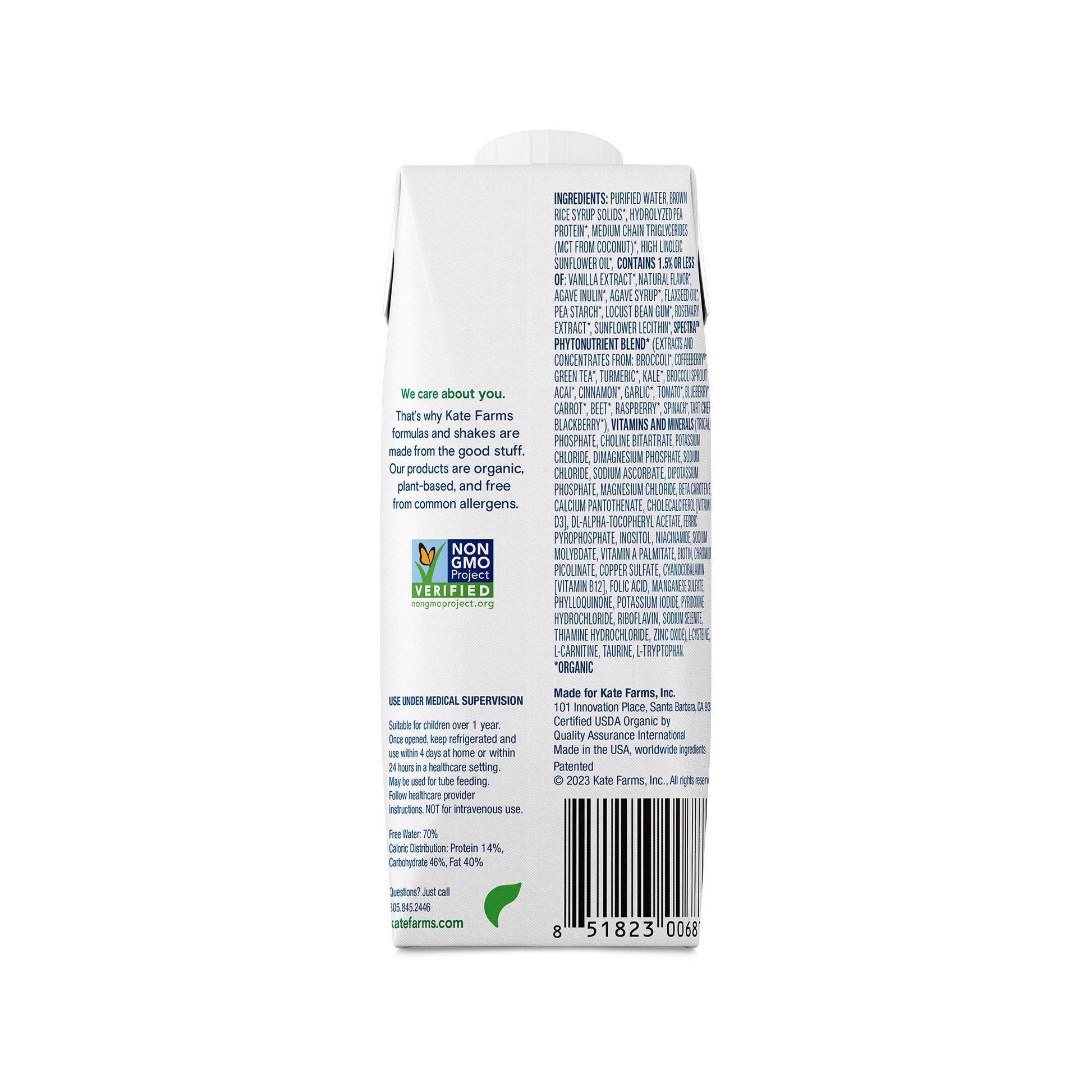 Kate Farms® Pediatric Peptide 1.5 Sole-Source Nutrition Formula, Vanilla