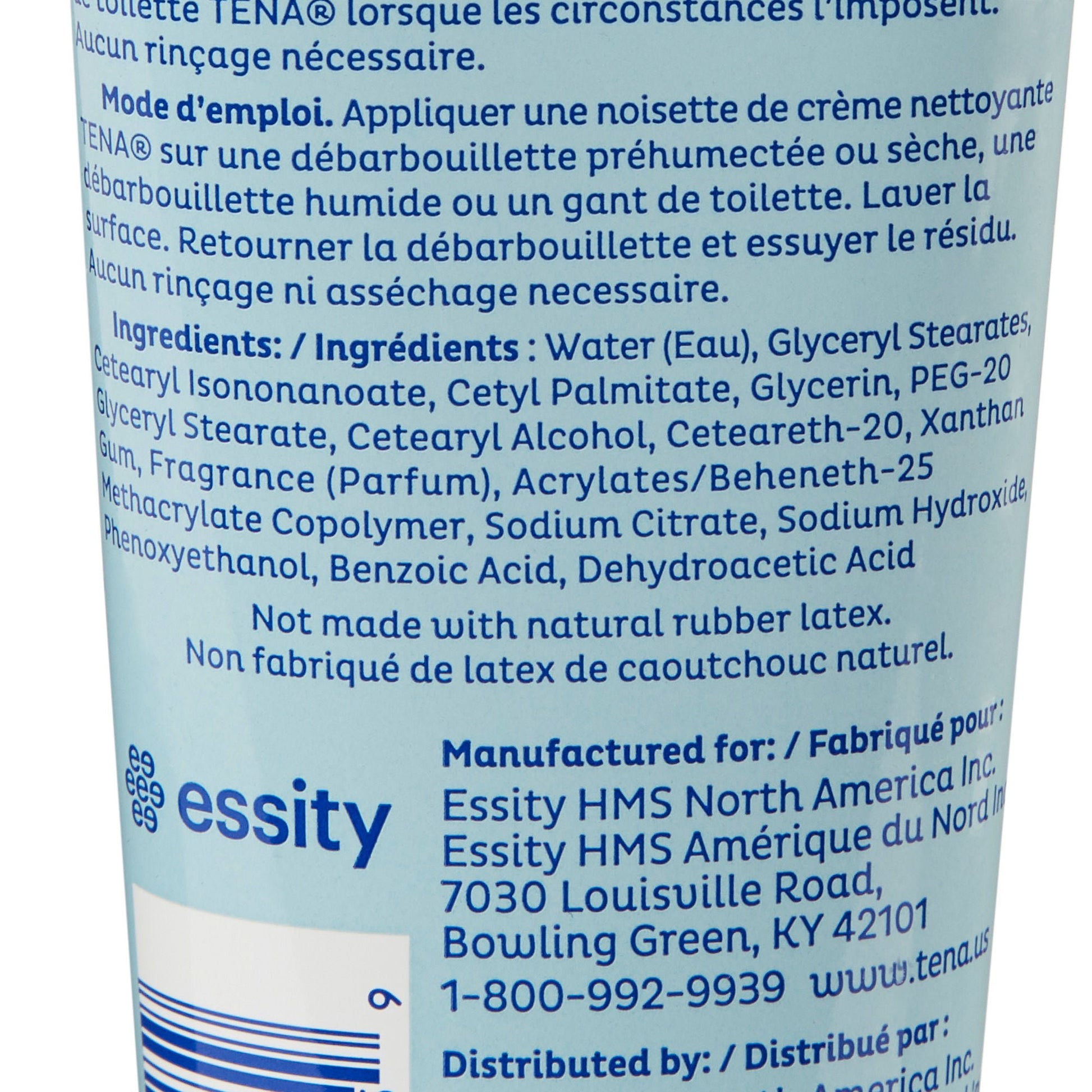 Tena® Body Wash Cleansing Cream, Alcohol-Free, White, 3-in-1 Formula