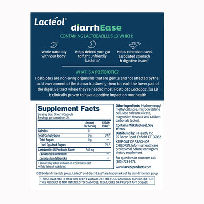 Lactéol® diarrhEase™ Digestive Postbiotic Dietary Supplement