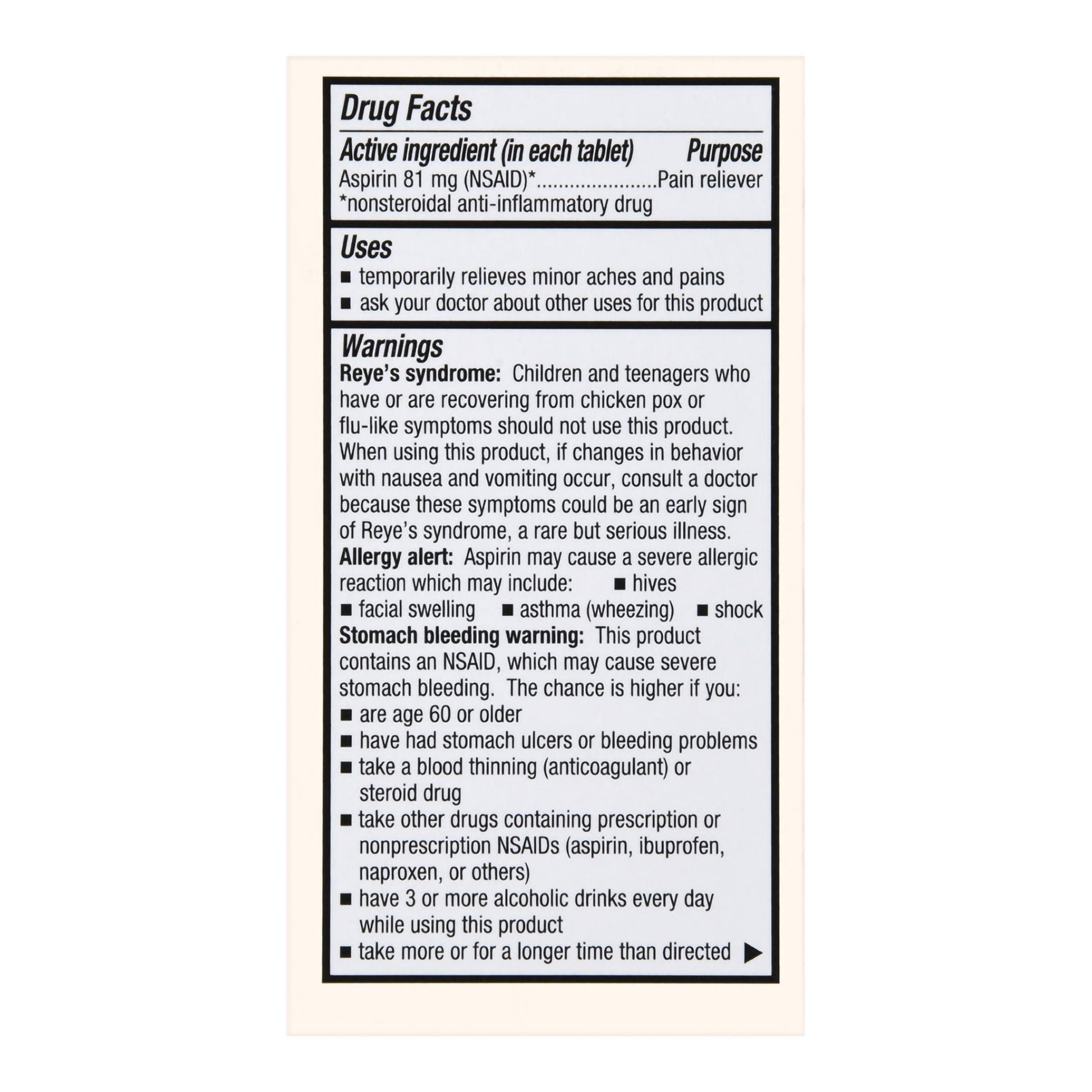 Foster & Thrive™ Low Dose Aspirin 81 mg Tablets