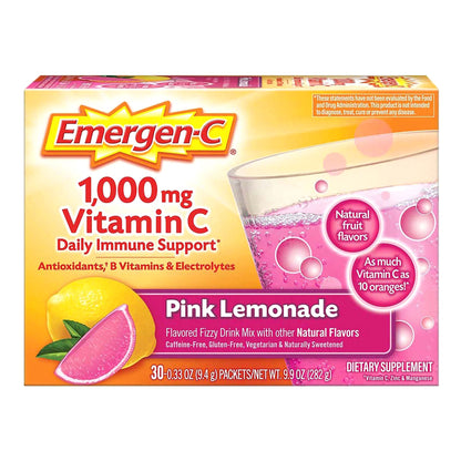 Emergen-C® Vitamin C Daily Immune Support Drink Mix, Pink Lemonade Flavor