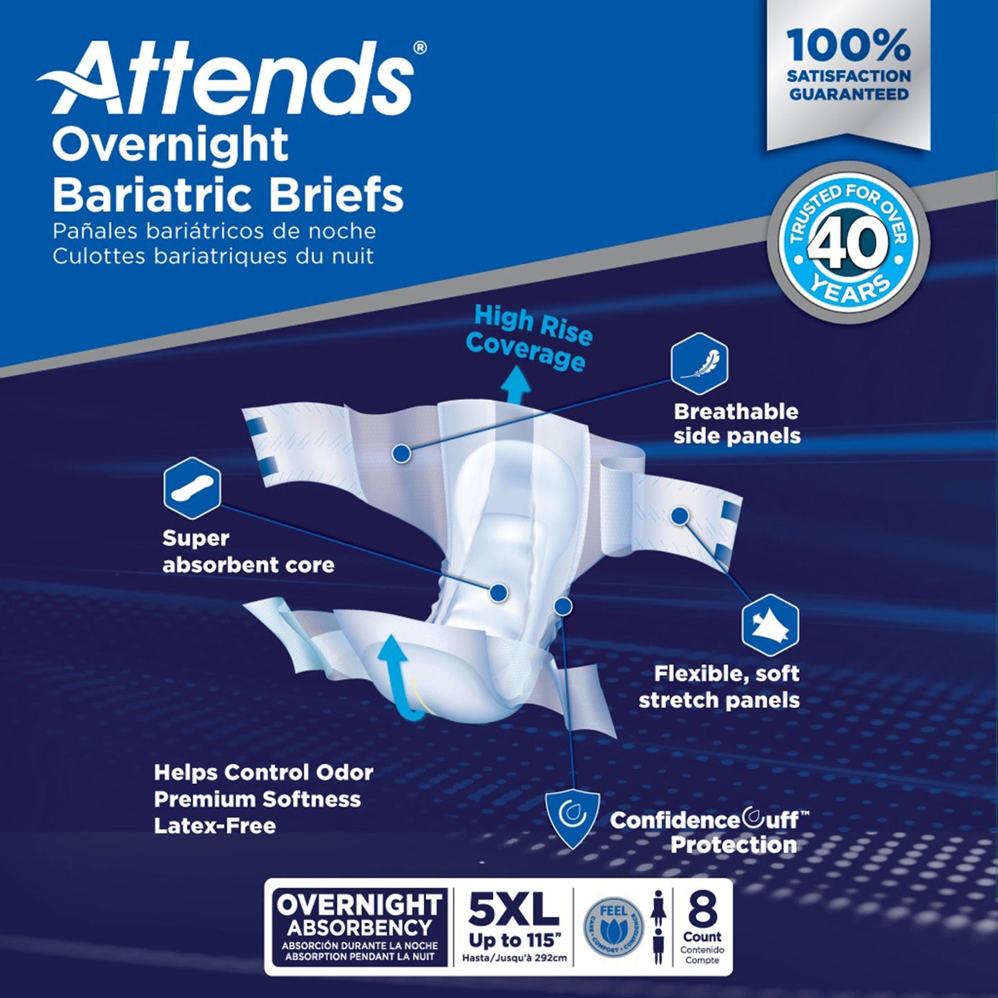 Attends® Overnight Bariatric Briefs