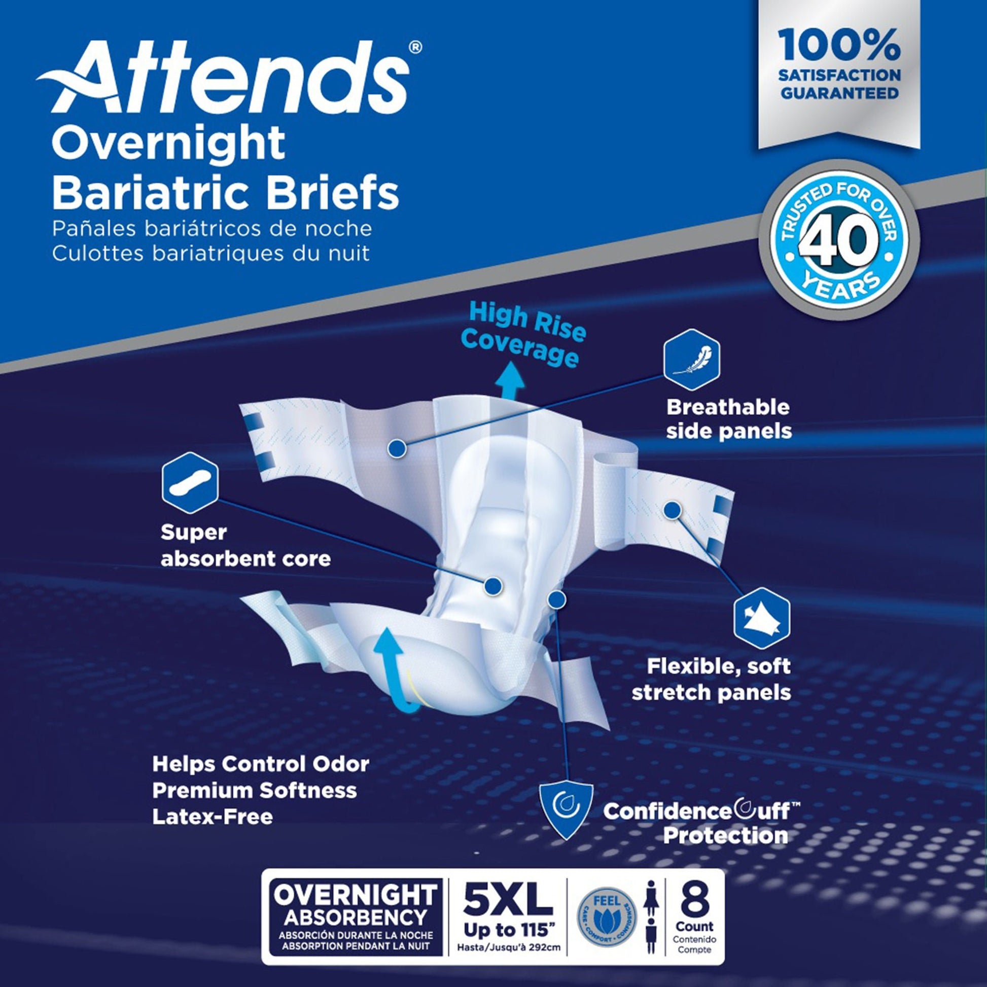 Attends® Overnight Bariatric Briefs