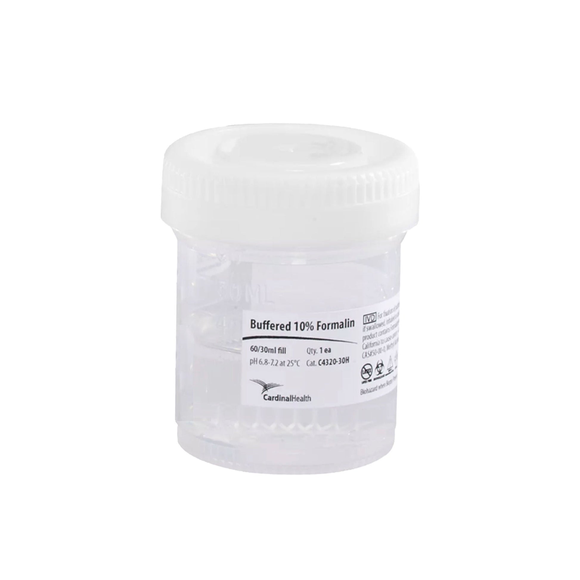 Cardinal Health™ Prefilled Specimen Container, Fill in 60 mL