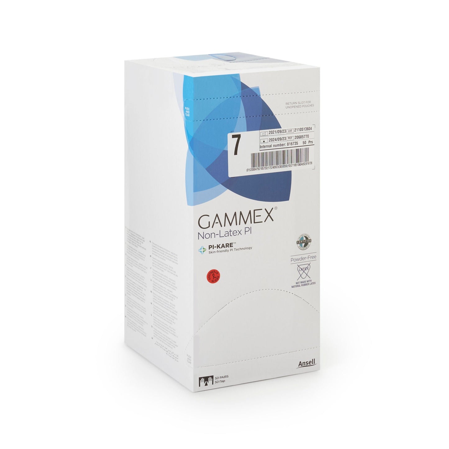 Sterile GAMMEX® Non-Latex PI Polyisoprene Surgical Gloves, White - view 7