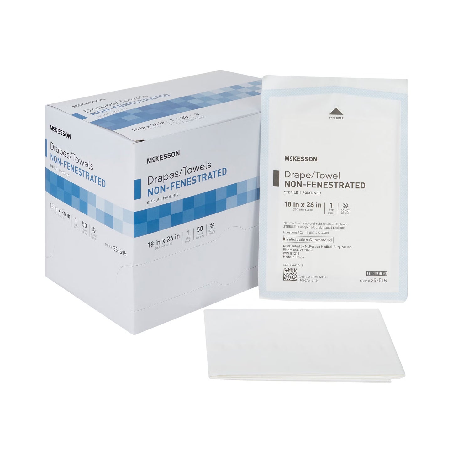 McKesson Sterile Poly Lined Towel Drape