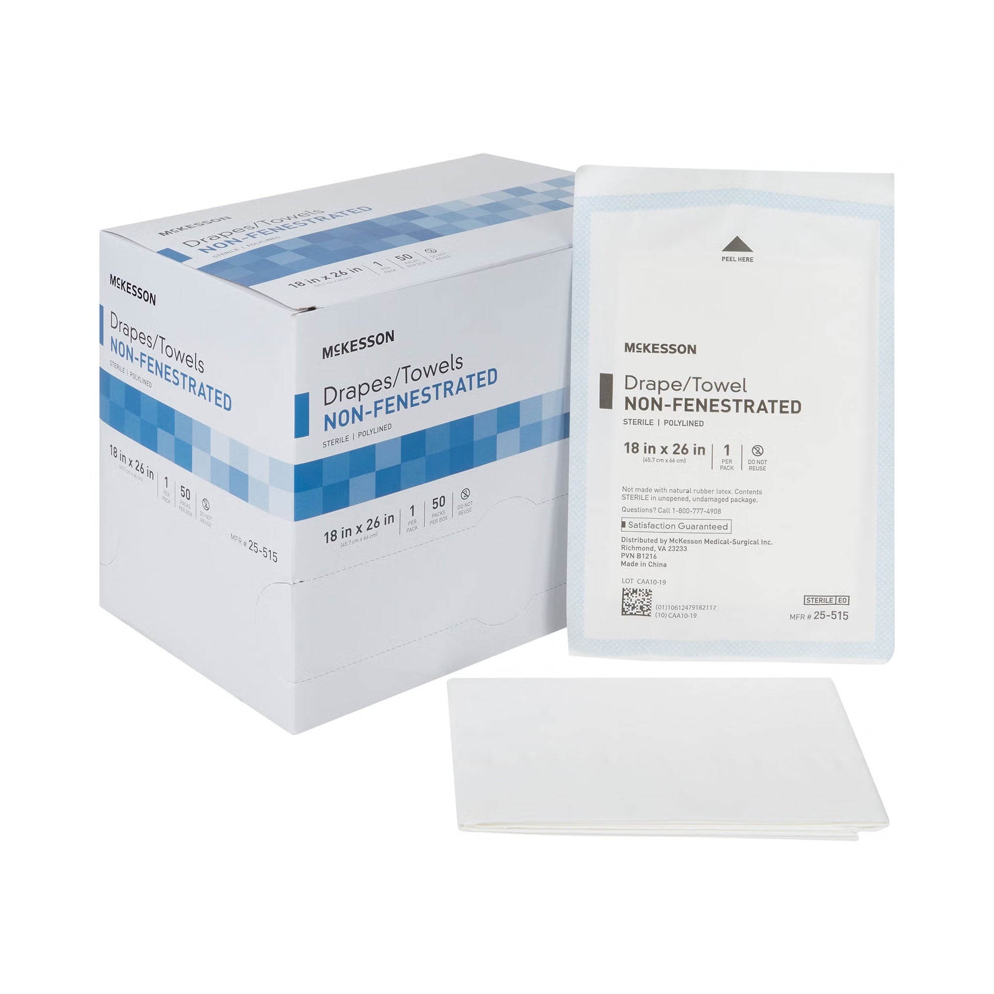 McKesson Sterile Poly Lined Towel Drape