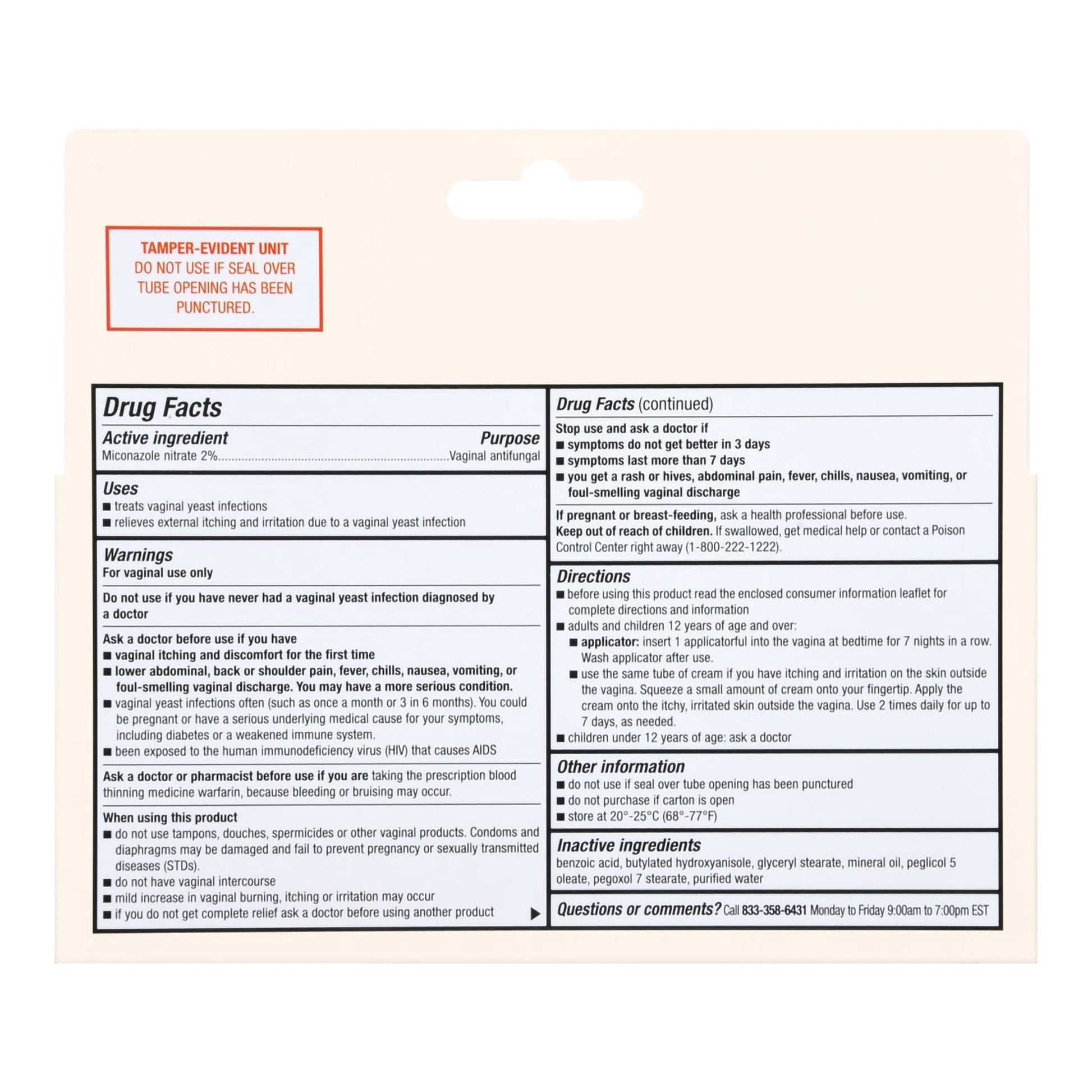Foster & Thrive™ 2% Miconazole Vaginal Cream with Reusable Applicator, 7 Day
