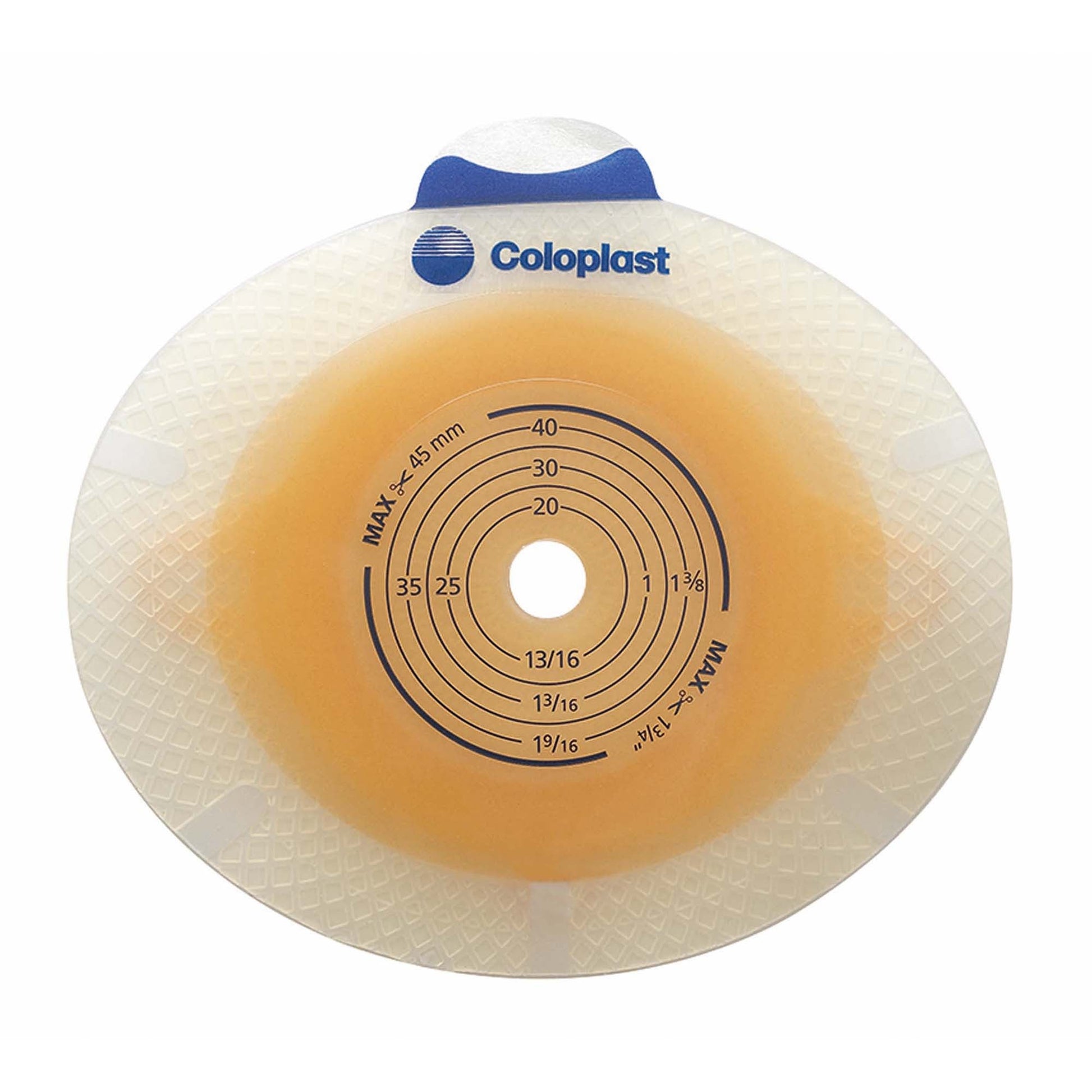 SenSura® Click Flat Ostomy Barrier, Stoma Opening, Green Color Match