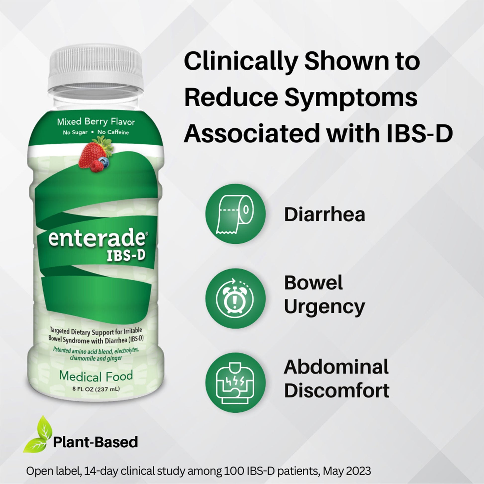enterade® IBS-D Targeted Dietary Support Medical Food, Berry, bottle