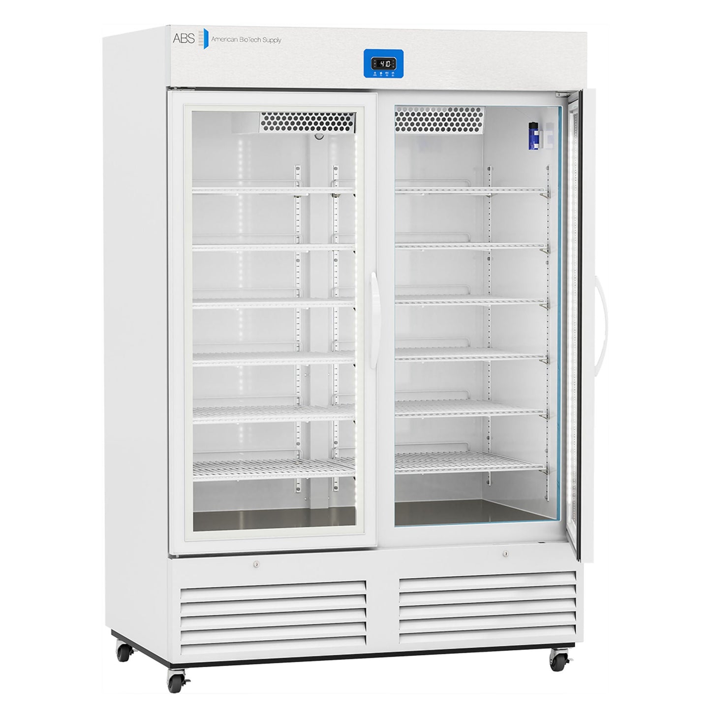 ABS Premier Upright Refrigerator Pharmaceutical 49 cu.ft. 2 Glass Swing Doors Cycle Defrost